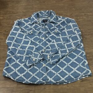 STOOSH Diamond Distressed Denim Jacket